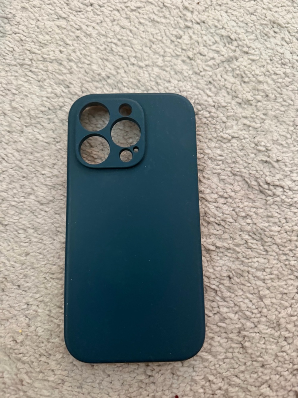Silicone Protective iPhone 16 Pro Case in Teal Blue